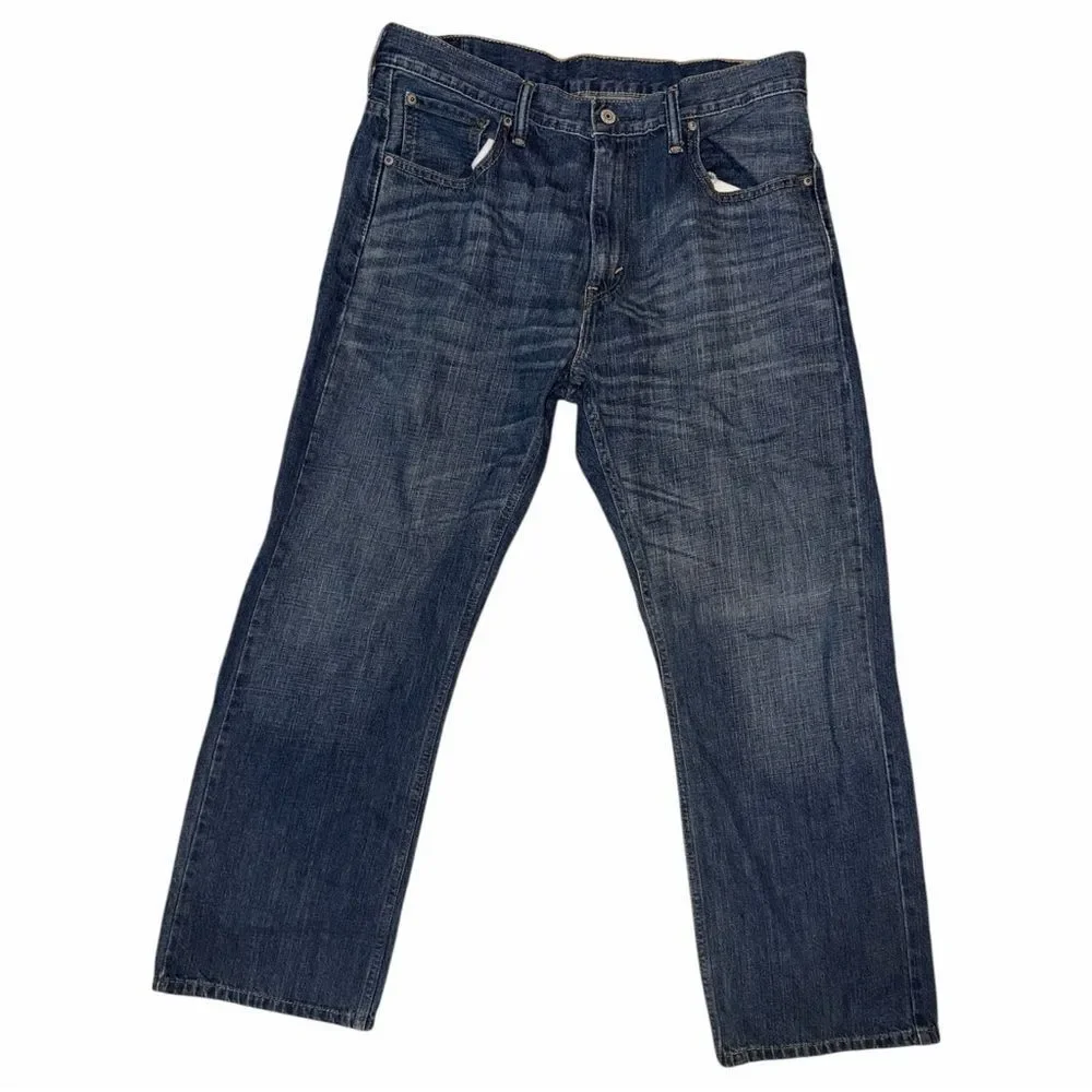 Vintage Levi's 569 Jeans Men 34x30 Blue Cotton Denim Straight Leg Dark Wash EUC